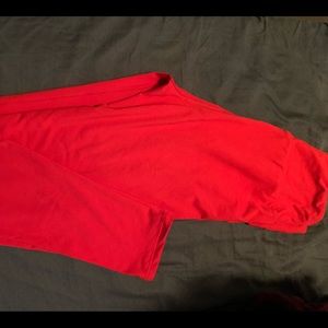 LuLaRue OS Leggings solid RED